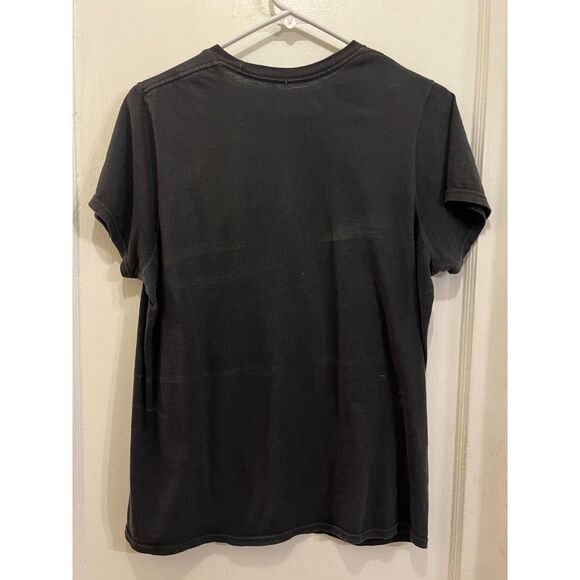 David Bowie Black Glitter Ziggy Stardust T Shirt Tee Top  Women's Size Small - Picture 5 of 8